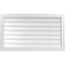 Ekena Millwork Vertical Surface Mount PVC Gable Vnt: Non-Functional, w/2"W x 1-1/2"H, Brickmould Frame, 38"W x 22"H GVPVE38X2202SN - alternate 1